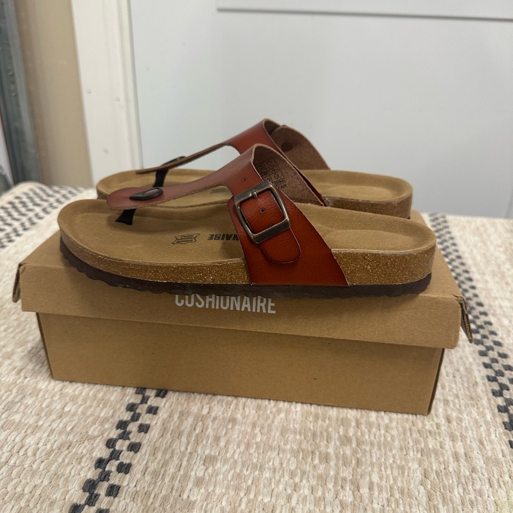 NEW Leah Cork Footbed Thong Sandal SZ 8.5 - Picture 3 of 4